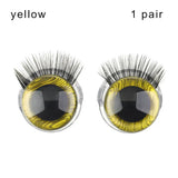 3D Glitter Doll Safety Eyes 20MM with Eyelash for Crochet Toys 1 Pair