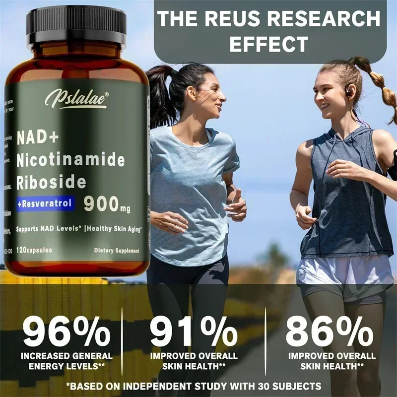 NAD+ Nicotinamide Riboside with Resveratrol - 120 Capsules for Energy Support