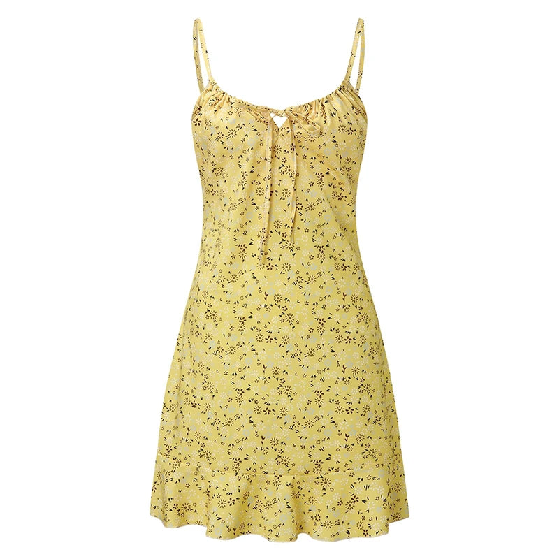 Women's Floral Camisole Dress - Summer Casual Skirt - Comfortable Fit