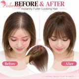 Human Hair Topper with Bangs, 10 Inch Clip-In Hairpiece, 5x9cm Base