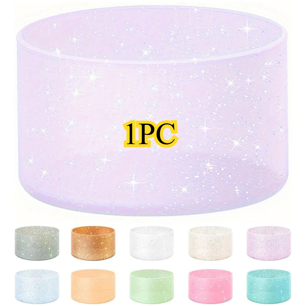 Glitter Silicone Cup Sleeves for Stanley Tumblers, 12-24OZ, 1/6PCS