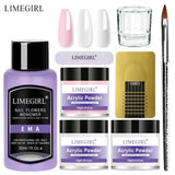 Acrylic Powder & Liquid Monomer Nail Art Kit - 3D Decoration Tools