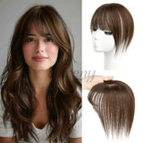 Human Hair Toppers 5x9cm Base Net 20cm Natural Look Hairpiece
