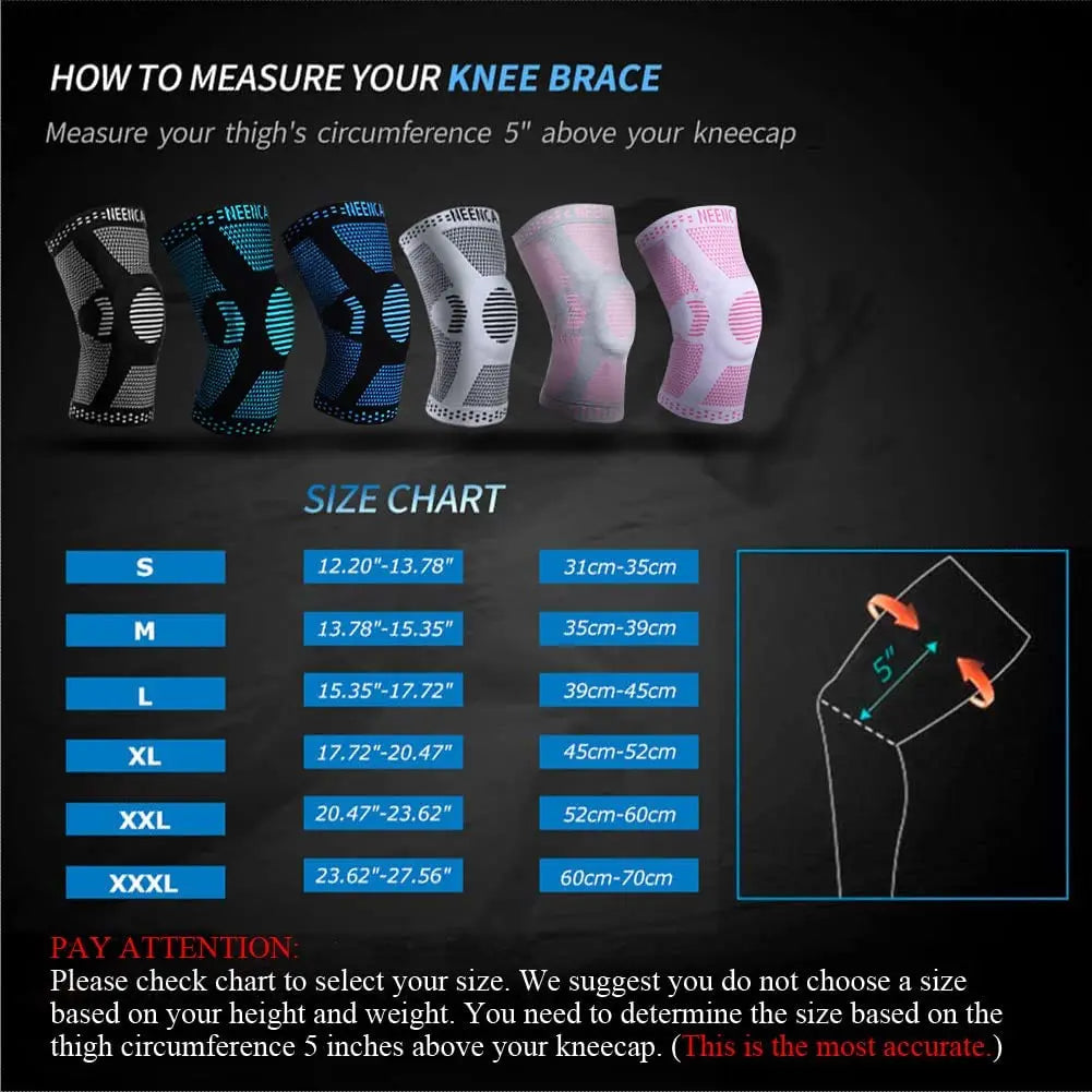 NEENCA Copper Knee Brace with Gel Pad & Stabilizers for Joint Support
