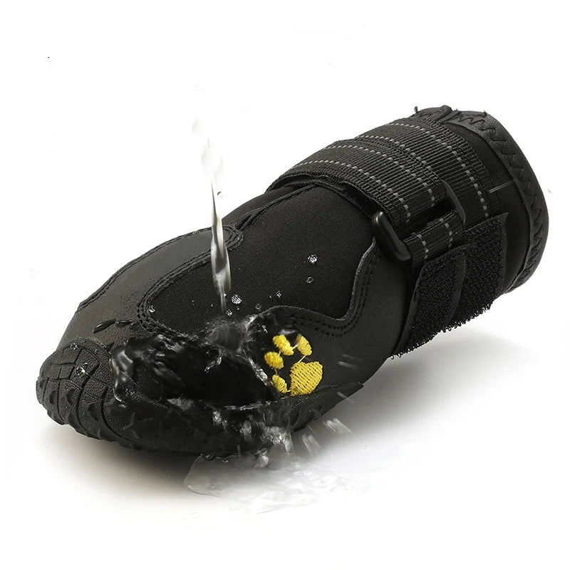Waterproof Dog Boots Warm Snow 4pcs Set Reflective Anti-Slip for Medium Large Dogs