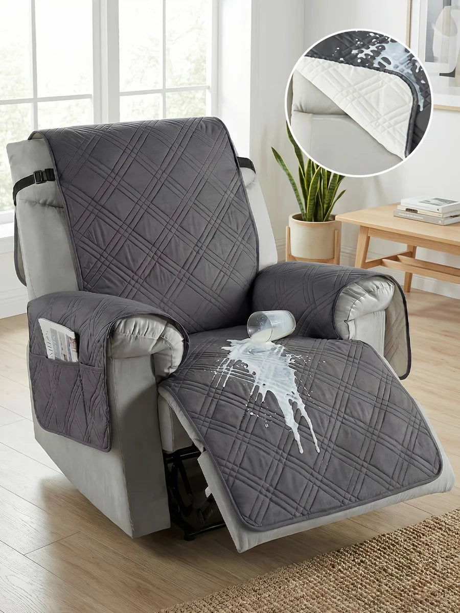 Recliner Cover with Pocket, Anti-Slip Sofa Cushion, Easy Installation