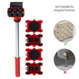 Heavy Duty Furniture Lifter Mover Roller Set - 5 Pcs Transport Tools