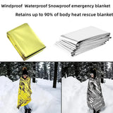 Emergency Thermal Poncho Blanket Lightweight Water Resistant Camping Mat