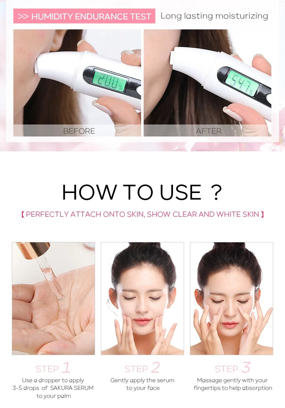 Laikou Sakura Brightening Face Essence 17ml - Moisturizing & Firming