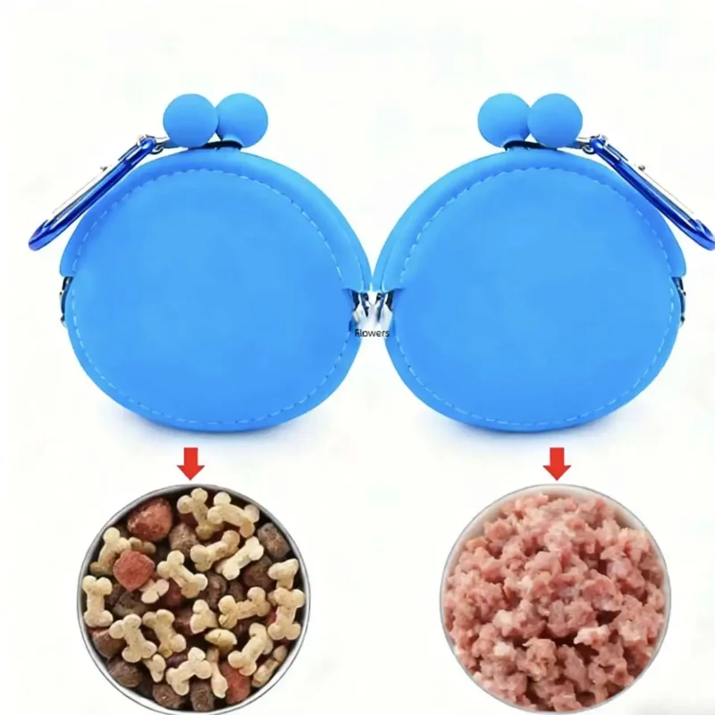Silicone Dog Training Treat Bag | Portable Food Storage | Outdoor Use