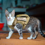 Tactical Cat Harness Adjustable Escape Proof Soft Mesh Vest for Walking
