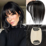 Human Hair Toppers for Women, 5x9cm Clip-in Hairpieces for Volume