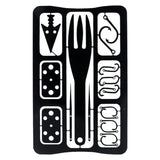 Outdoor Stainless Steel Survival Tool Card for Fishing & Camping