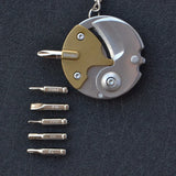 Multifunctional Keychain Screwdriver Hexagon Folding Coin Knife EDC Tool