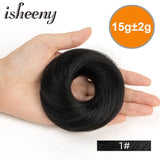 Messy Human Hair Buns Hairpieces in Natural Colors, 15g Each