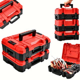 Stackable Tool Organizer Box Durable Plastic Storage Bin for Garage Workshop