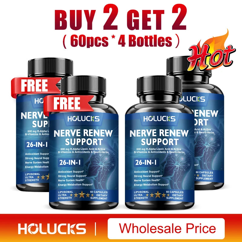 Nerve Renew Capsules with Vitamin B Complex & R-Alpha Lipoic Acid