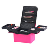 Large Makeup Train Case 4 Tier Organizer Bag for Women Travel Storage