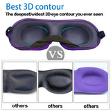 3D Sleep Mask Eye Shade Cover Portable Blindfold for Travel - 1 Piece