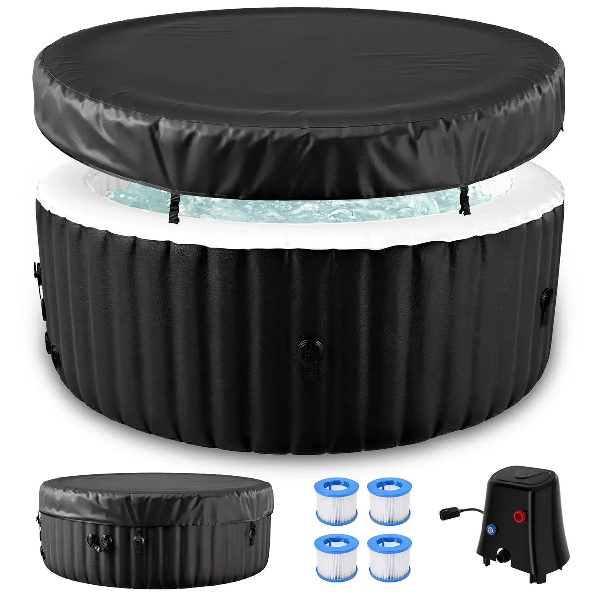 LILYPELLE Inflatable Hot Tub for 1-2 Persons, 75 Gallon Capacity