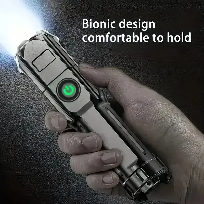 Powerful Rechargeable LED Flashlight 100,000 Lumen Waterproof Tactical Torch