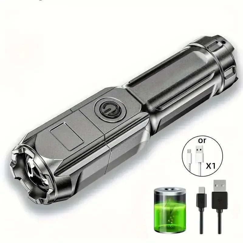 Powerful Rechargeable LED Flashlight 100,000 Lumen Waterproof Tactical Torch
