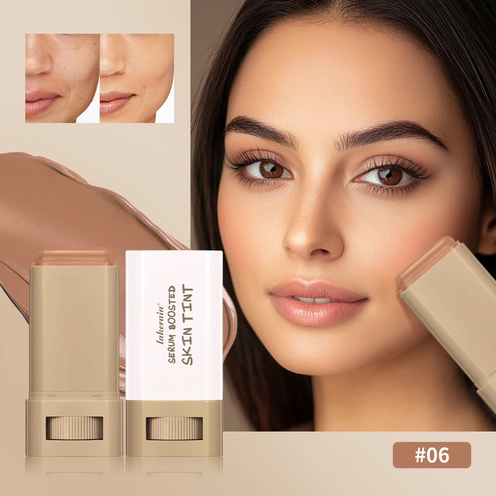 Skin Tint Balm Foundation Stick, Medium Coverage, Portable Makeup