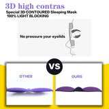 3D Sleep Mask Eye Shade Cover Portable Blindfold for Travel - 1 Piece