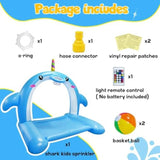 Inflatable Whale Sprinkler Water Toy 3-in-1 Splash Pad for Kids & Dogs