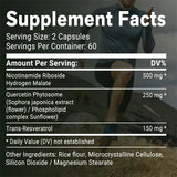 NAD+ Nicotinamide Riboside with Resveratrol - 120 Capsules for Energy Support
