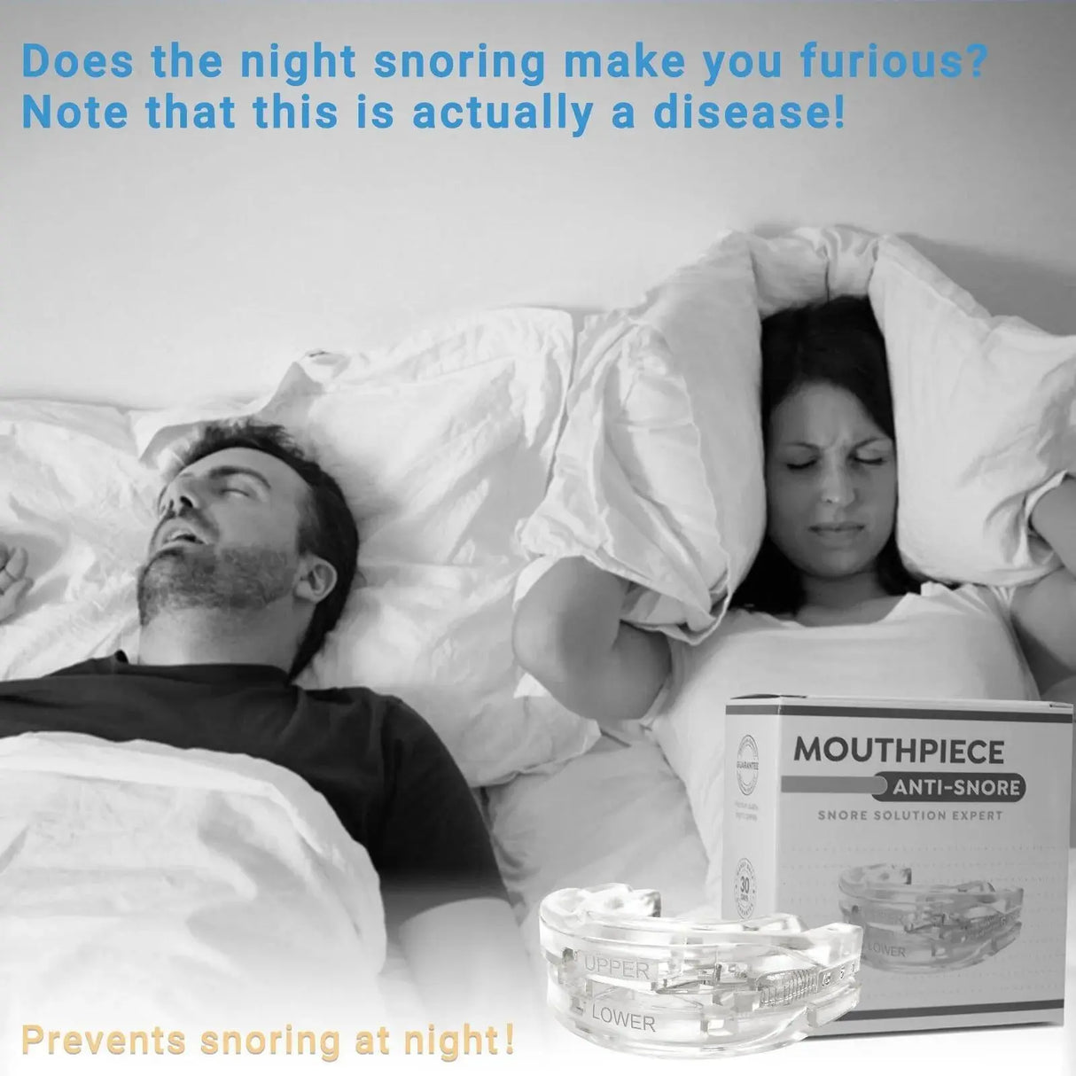 Adjustable Anti-Snoring Mouth Guard Device for Bruxism Sleep Improvement
