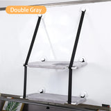 Double-layer Velvet Cat Suspension Bed with Suction Cups - 20kg Capacity