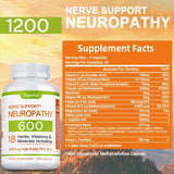 Neuropathy Support Supplement 600mg - Nervous System & Brain Function Aid