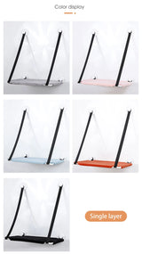 Double-layer Velvet Cat Suspension Bed with Suction Cups - 20kg Capacity
