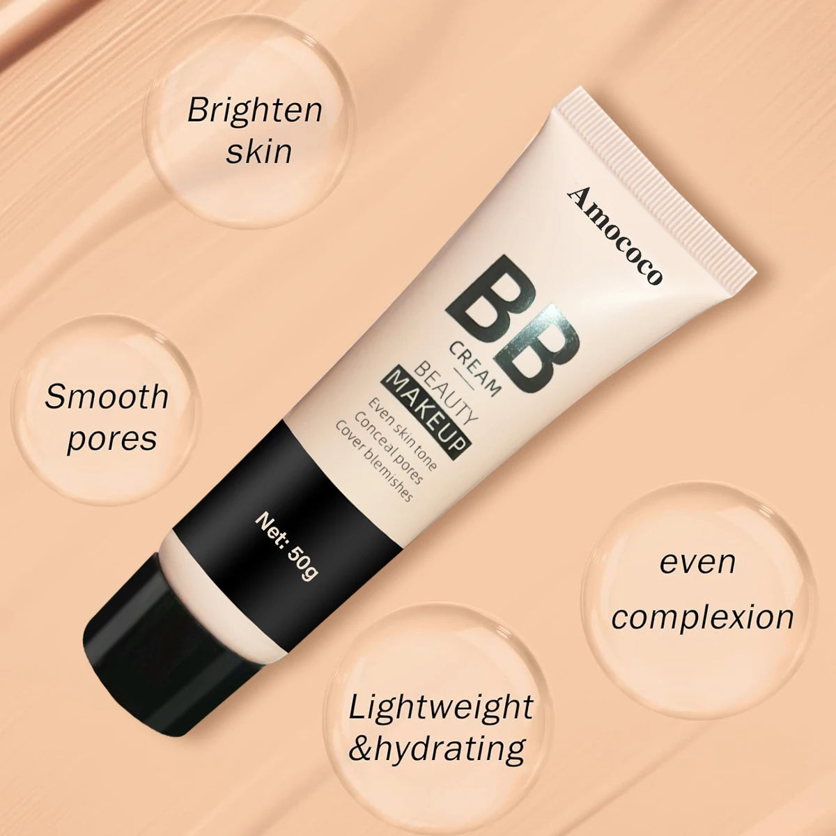 BB Cream Makeup Base Cream, 50g Each, Multi Shade Options, 2pcs Set