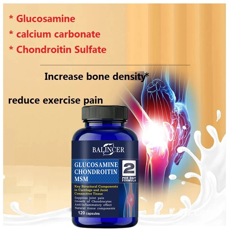 Glucosamine Chondroitin MSM Joint Support Supplement - 3-in-1 Formula