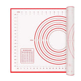 Food Grade Plastic Rolling Mat with Measuring Tool - Non-Slip Baking Mat