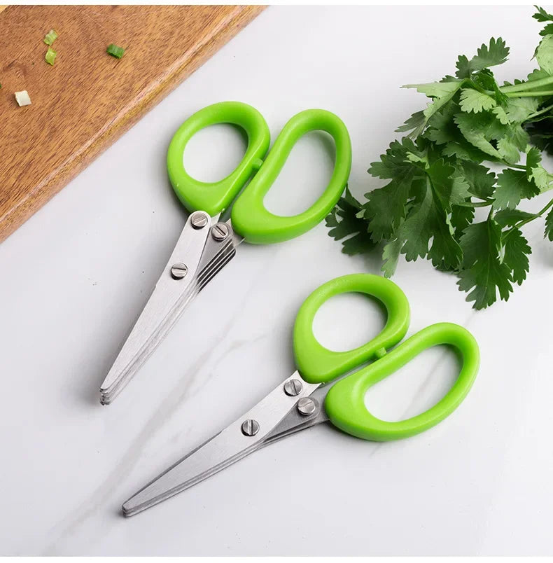 Multi-functional Stainless Steel Kitchen Scissors 3/5 Layer Cooking Tool