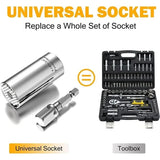 Universal Socket Wrench Set 7-19mm Power Drill Adapter Multi Tool