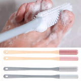 Silicone Shower Foot Brush with Long Handle - Toe Cleaning Scrubber
