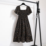 Chiffon Midi Dress for Women | Floral Print | Short Sleeve | Casual Wear