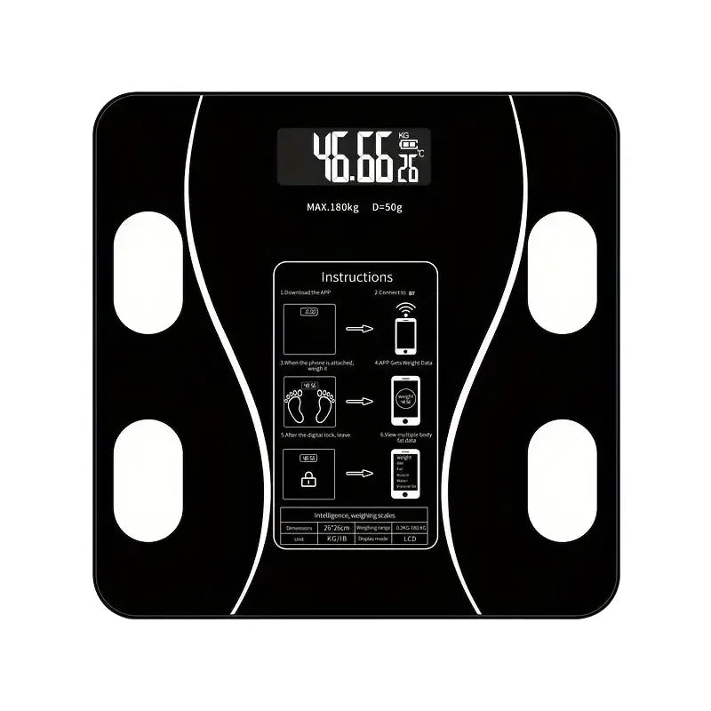 Wireless Digital Body Fat Scale with LED Display - Smart Weight Analyzer