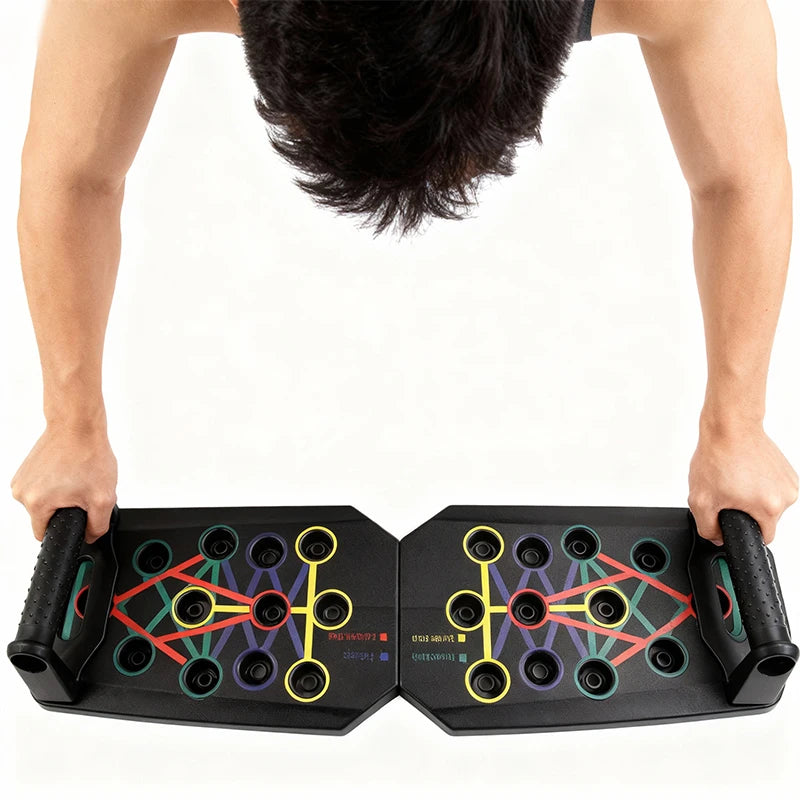 Portable Foldable Push-up Board Set with Handles for Fitness Training
