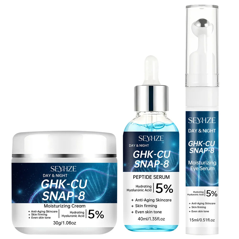 Facial Skincare Kit 3pcs Eye Essence Moisturizing Cream Serum Hydration