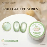 Cat Eye Gel Nail Polish Set, 3g Holographic Glitter, Green Pink Gold