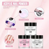 Acrylic Powder & Liquid Monomer Nail Art Kit - 3D Decoration Tools