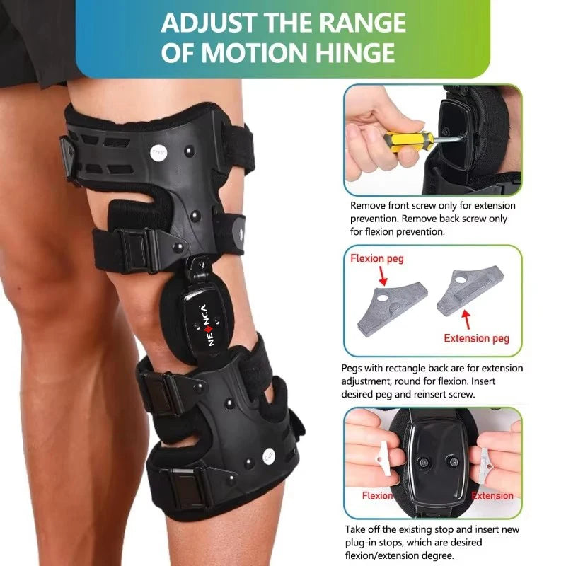 NEENCA Adjustable Knee Support Brace for Stability & Comfort - Unisex