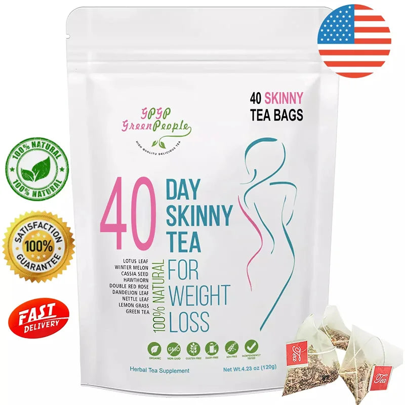 Herbal Detox Weight Loss Supplement - 40 Days, Non-GMO, Caffeine-Free