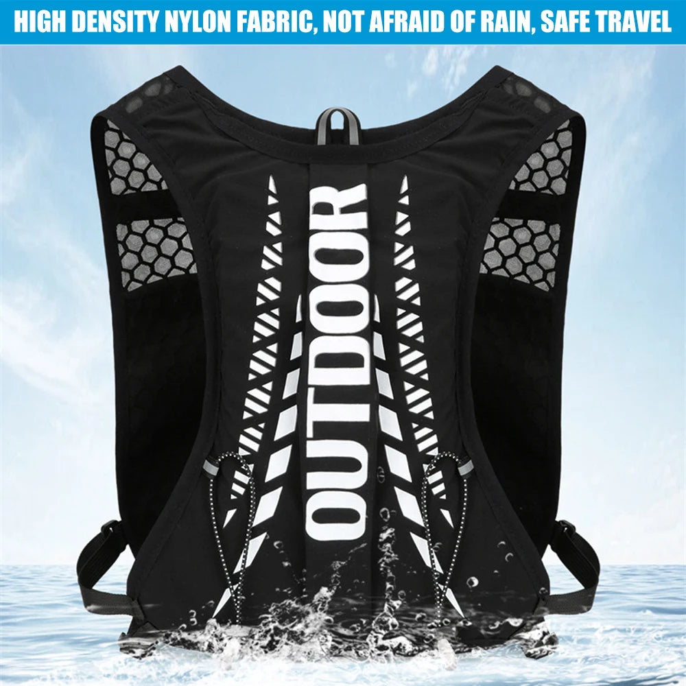 Lightweight Hydration Backpack Vest for Running, Hiking, Cycling - 1pc