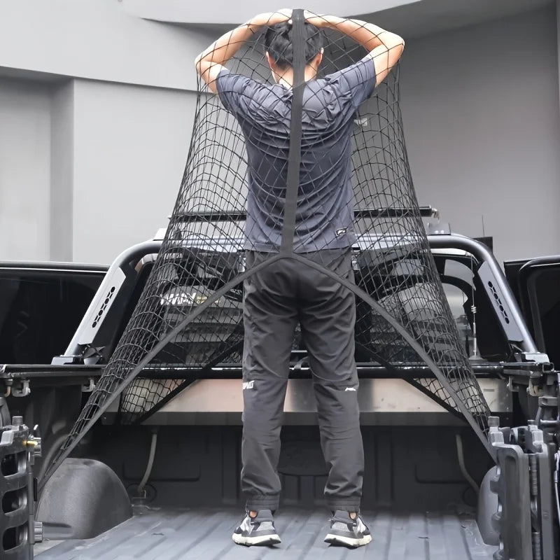 Multi-functional Elastic Cargo Net for Truck Trunk - High Strength, Flexible